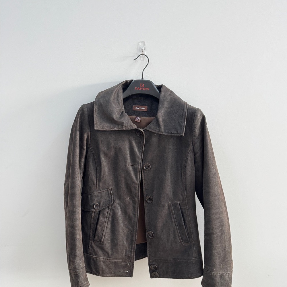 Danier Chocolate Leather Jacket